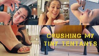 CRUSHING my TINY tenants - 1080 Curvy Giantess Barbara Flattens, Swallows and Crushes