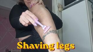 Shaving my big legs