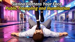 Neon Street Domination – Sienna’s Black Boot Trampling