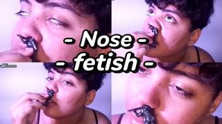 Giantess uses you as a nose scratcher, Giantess, you go up her nose