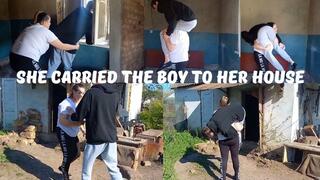 She carried the boy to her house MP4