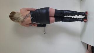 Lady Latisha - Arollo Overknee Stiletto Boots - Trampling CBT Bootjob - horizintal view