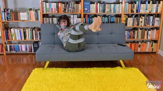 Ella Raine - Snooping Reporter Bound and Gagged In Tape (WMV Format)