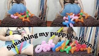 Riding my doggy balloons