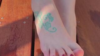 Cowboy boot - strip barefoot tease