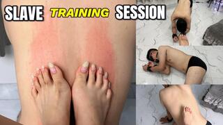 C4SFeet26 A Slave Training Session With Natural Toenails - Backs Covered In Scratches, Bruises, And Wounds | LINH'S LONG NAIL | CRAZY ABOUT LONG AND NATURAL NAILS