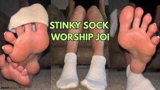 Stinky Sock Worship JOI Sniff and Stroke to Ivys Feet