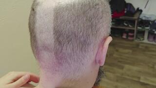 POV Femdom Hairdresser BarberShop Shaved Bald Beard Domination