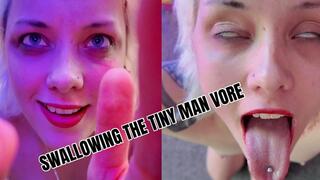 SWALLOWING THE SPY - VORE WITH TINY MAN