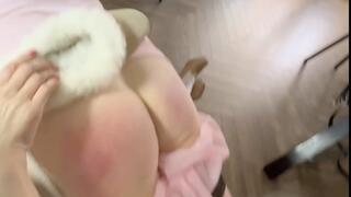 The stunning sissy slut gets a spanking Part 2