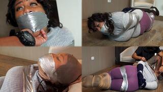 Desperate, tight, taped and hooded experience to Lorena - MOV