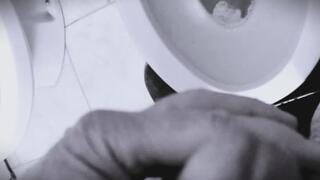 POV Bathroom Session: Urinal Pissing to Hard Stroking & Messy Load