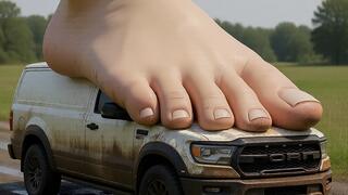 Giantess CRUSHES CARS after TRANFORMATION - Wet dream animated adventures