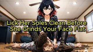 Combat Boot Dirty Tread Worship - Lick Her Soles Clean Before She Grinds Your Face Flat