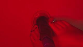 Sloppy footjob with female moaning