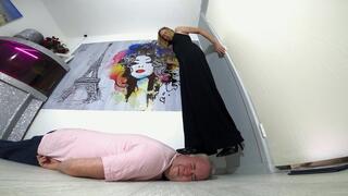 Danielle's 3 Cat Suits with High Heels FLOOR CAM (4K)