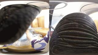 3DVR180 CC Nike sports shoes - POV trampling on human-shaped carpet 1