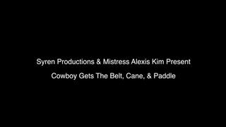 Cowboy Gets The Belt, Cane, And Paddle (1080p)