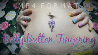 Purple Flower Dangle Ring Belly Button Fingering (HD) MP4
