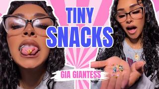 Giantess Eats Tiny Snacks - Teasing Mouth Play & Loud Chewing ASMR Vore