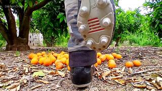 Orange Destruction In Cleats