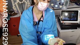BG META GLASSES PATIENT POV ON EKG NURSE MILKING