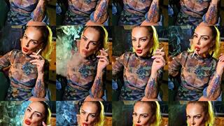 Hot slut wearing a see-through mini dress and ponytail - Winston White 100