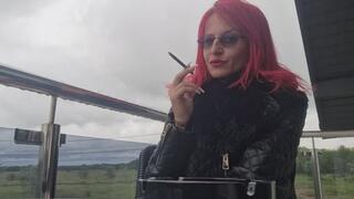 CHAIN SMOKING LEATHER GODDESS – I Blow Smoke Straight Into Your Face