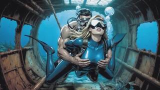 Shipwreck Bondage Scuba Play - Underwater BDSM Suspension