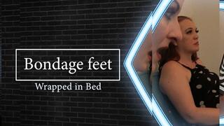 Bondage Pantyhose Feet in bed