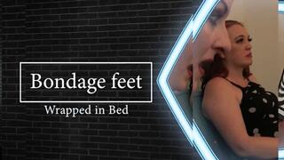 Bondage Pantyhose Feet in bed 2