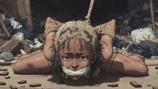 Naked Woman Thrown in Trash Tied Up - Desperate for Big Cock & Creampie