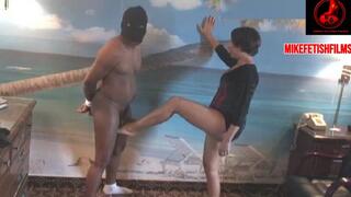 HARSH TESTICLE KICKING