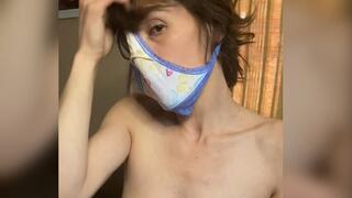 Pantyhooding & Panty Stuffing A Dirty Cotton Thong And Having Creamy Orgasms With My Toys Panty Head Fetish