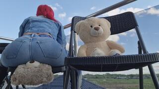 Teddy Bear Friends Get Facesitting – Balcony Farts & Ass Pressure
