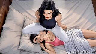Lesbian Neck & Throat Trampling – Intense Girl Girl Domination Animation with Relentless Pressure