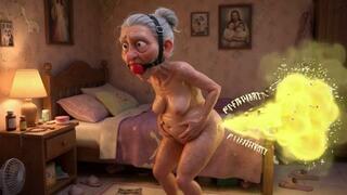 Granny Farting Heavily in Bedroom - Long & Stinky Farts