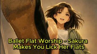 Ballet Flat Worship - Sakura Makes You Lick Her Flats | Femdom Animation