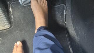Driving Unaware Giantess | Tiny Hitchhiker Under My Bare Soles