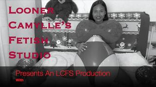 Looner Camylle Stuffs Cotton And Huge Ballons In Her Leopard Jumper Pumping The Balloons Until They Pop
