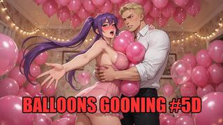 Balloons Gooning #5D: Balloon Popping Mind Control Goon (Animated, Music, Text)