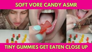 Soft Vore Candy ASMR Tiny Gummies Get Eaten Close Up
