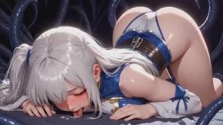 Ahegao Ass Up Chun-Li Cosplay – Drooling Tentacle Submission