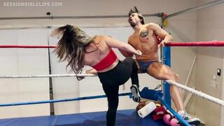 The Nutcracker Suite - Sam Stout vs Jennifer Thomas - Mixed Wrestling Femdom Ballbusting Low Blows Beatdown