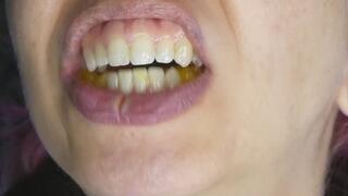 Gummy Fishes Get Sucked, Chewed, and Swallowed Down Her Hungry Throat