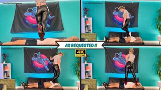 As Requested Trampling II - Goddess Rapture Gives Her Slave the Hard Boot Trampling & Stomping Session He's Been Asking For - Her Boots Crush Him Before She Tramples Him In Her Boot Socks - 4K (MP4)