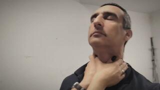 shy girl enjoys neck fixation in secret