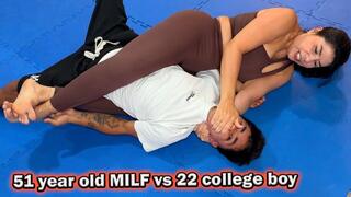 51 Year Old MILF vs 22 Year Old College Boy