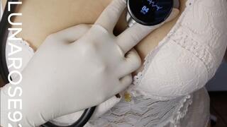 CHECKING MY BP AND LISTENING TO MY HEART AND STOMACH