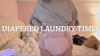Diapered Laundry Time